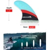 image:imageAbahub Surfboard Thruster Fins Set Compatible with Future Style Fin BoxFiberglass blue without accessories