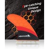 image:imageAbahub Surfboard Thruster Fins Set Compatible with Future Style Fin BoxFibrglass Orange without accessories
