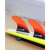 image:imageAbahub Surfboard Thruster Fins Set Compatible with Future Style Fin BoxFibrglass Orange without accessories