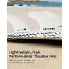 image:imageAbahub Surfboard Thruster Fins Set Compatible with Future Style Fin BoxWhite with screws and key