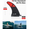 image:imageAbahub 8 Paddleboard Fin with 1 Screw Replacement Single Center FinsCarbon Fiber