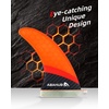 image:imageAbahub 8 Paddleboard Fin with 1 Screw Replacement Single Center FinsFiberglass Orange