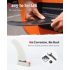 image:imageAbahub 9 Paddleboard Fin with 1 Screw Replacement Single Center FinsWhite