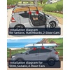 image:imageAbahub Kayak Roof Rack Soft Roof Rack Pads for Car Kayak SurfboardBlack