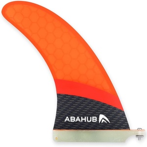 image:imageAbahub 9 Paddleboard Fin with 1 Screw Replacement Single Center FinsFiberglass Orange
