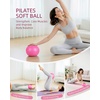 image:imageAbahub Pilates Ring Set Home Workout Pilates Equipment 14Magic Circle Yoga Ball Resistance Bands Sliding Disks Socks Fascial Ball Workout Guide amp Bag Blue Set9PCPink