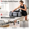 image:imageAbahub Weighted Ropeless Battle Rope Portable Silent Cordless Battle Ropes Space Saving Home Gym No Battle Ropes with Storage Bag 2PCS Black  Set BBlack
