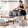 image:imageAbahub Weighted Ropeless Battle Rope Portable Silent Cordless Battle Ropes Space Saving Home Gym No Battle Ropes with Storage Bag 2PCS Black  Set BRed