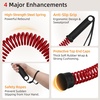 image:imageAbahub Weighted Ropeless Battle Rope Portable Silent Cordless Battle Ropes Space Saving Home Gym No Battle Ropes with Storage Bag 2PCS Black  Set BRed