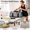 image:imageAbahub Weighted Ropeless Battle Rope Portable Silent Cordless Battle Ropes Space Saving Home Gym No Battle Ropes with Storage Bag 2PCS Black  Set BYellow