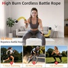 image:imageAbahub Weighted Ropeless Battle Rope Portable Silent Cordless Battle Ropes Space Saving Home Gym No Battle Ropes with Storage Bag 2PCS Black  Set BYellow