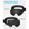image:imageUnisex OTG Ski Goggles for Glasses Wearers Snow Goggles Anti Fog Snowboard Goggles for Skiing Compatible HelmetSilver Magnetic Cylindrical S3 12