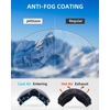 image:imageUnisex OTG Ski Goggles for Glasses Wearers Snow Goggles Anti Fog Snowboard Goggles for Skiing Compatible HelmetSilver Magnetic Cylindrical S3 12