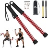 image:imageAbahub Weighted Ropeless Battle Rope Portable Silent Cordless Battle Ropes Space Saving Home Gym No Battle Ropes with Storage Bag 2PCS Black  Set BRed