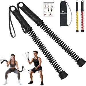 image:imageAbahub Weighted Ropeless Battle Rope Portable Silent Cordless Battle Ropes Space Saving Home Gym No Battle Ropes with Storage Bag 2PCS Black  Set BBlack