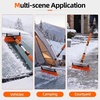 image:imageAbahub Snow Brush With Ice Scraper amp Squeegee Adjustable Length Rotatable429in