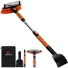 image:imageAbahub Snow Brush With Ice Scraper amp Squeegee Adjustable Length Rotatable429in