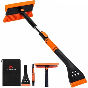 image:imageAbahub Snow Brush With Ice Scraper amp Squeegee Adjustable Length Rotatable331in