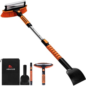 image:imageAbahub Snow Brush With Ice Scraper amp Squeegee Adjustable Length Rotatable429in